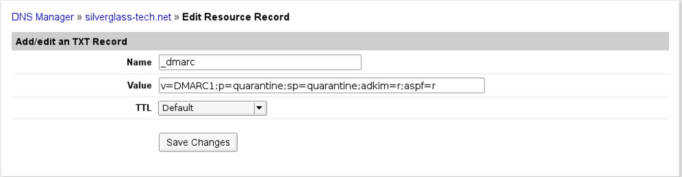 Linode DNS Manager add TXT record