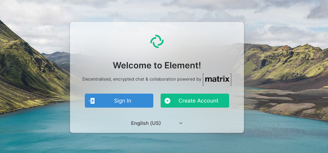 Element landing page