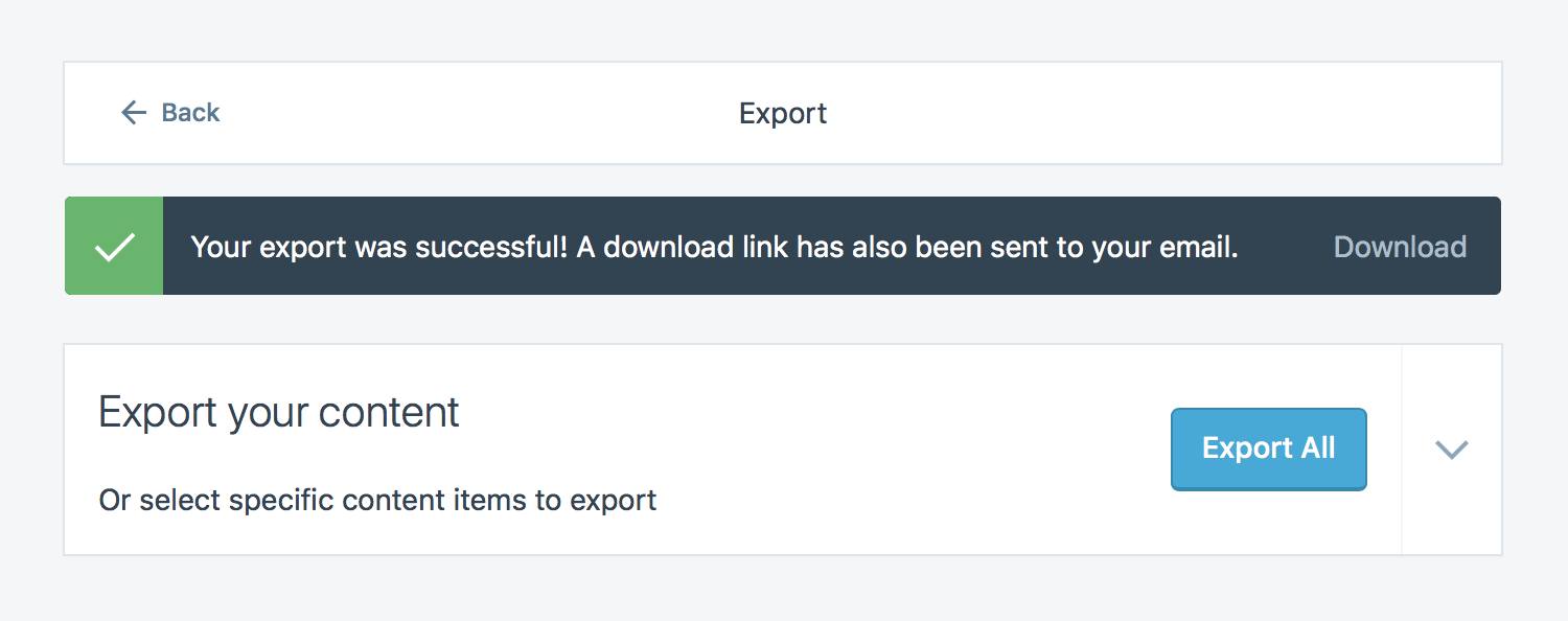 WordPress.com Export Page