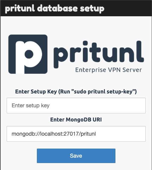 Pritunl Database Setup